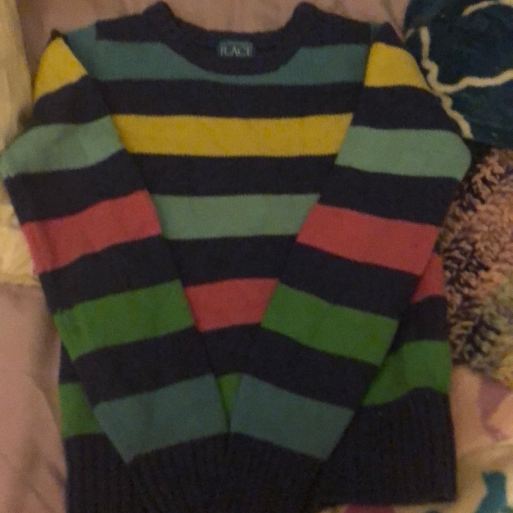 A rainbow sweater
